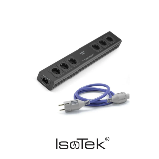 IsoTek V5 Sirius Čierna (Nový V5 Sirius je ultra vysoko výkonný 16A fikter, ktorý využíva najnovšiu technológiu čistenia energie od IsoTek. (RFI) o 45 dB)