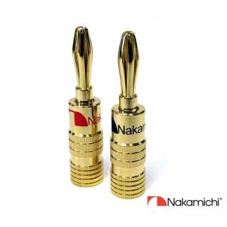 Nakamichi Banana Plugs N0534 Gold (Limitovaná edícia v zlatom prevedení - Reproduktorový banánik (konektor) s novo vyvinutým pružným systémom, cena za pár)