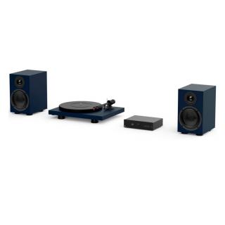 ProJect Colourful Audio System Satin Blue (Komplexný dizajnový set gramofónu, zosilňovača a reprosústav s príslušenstvom)