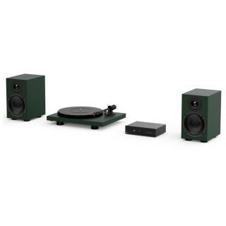 ProJect Colourful Audio System Satin Green (Komplexný dizajnový set gramofónu, zosilňovača a reprosústav s príslušenstvom)