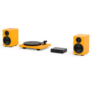 ProJect Colourful Audio System Satin Yellow (Komplexný dizajnový set gramofónu, zosilňovača a reprosústav s príslušenstvom)