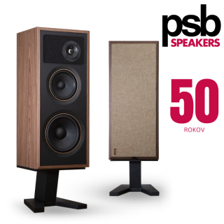 PSB Heritage Passif 50  ORECH (Pasívne RETRO stojanové reproduktory uvedené na trh pri príležitosti 50. výročia založenia spoločnosti PSB Speakers.)