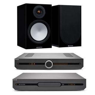 Roksan SET Attessa Streaming AMP + Attessa CD Transport  + Monitor Audio Silver 100 Ponuka je platná pre všetky farebné prevedenia (Stereo zosilňovač s výkonom 130 W na kanál (4 ohmy) Vstavaný vysokovýkonný DAC  + Špičkový CD prehrávač + Regálové)