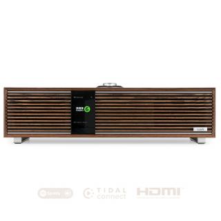 Ruark Audio R410 Fused walnut veneer cabinet and grille (Integrovaný hudobný systém, Spotify a TIDAL Connect, HDMI ARC/eARC, 120W RMS, Internetové rádio DAB/DAB+/FM s RDS, multiroom)