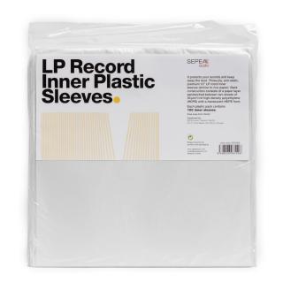 SEPEA Audio LP Record Inner Plastic Sleeves 100 pack (PREMIUM plastové vnútorné obaly 12  LP, antistatické, priesvitné HDPE s hrúbkou 30μm/1mil, zadná strana s vloženým papierom)