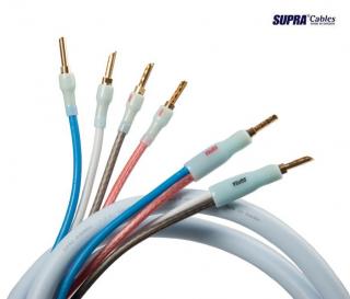 SUPRA  Quadrax SET 4x2.0 Bi-wire CombiCon 2x2,0m (High-End reproduktorový kábel - 2x2,0m - Bi-wire)