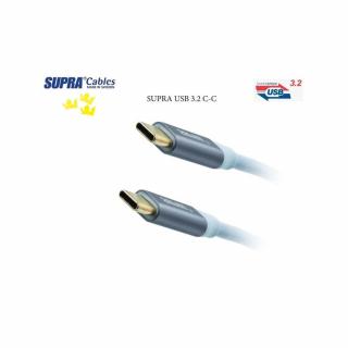 SUPRA  USB 3.2 High Speed C-C 1 m (Vysokorýchlostný kábel USB 2. generácie typ C samec - C samec)