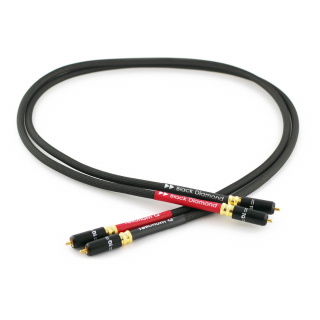 Tellurium Q BLACK DIAMOND RCA CABLE 1.5m (Vysokokvalitný RCA kábel, dĺžka 1.5m)