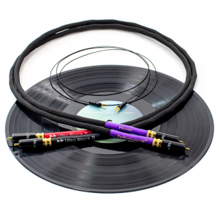 Tellurium Q Ultra Black II Turntable RCA  1m (Vysokokvalitný gramofónový kábel, dĺžka 1m)