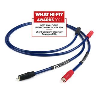 the CHORD company ClearwayX ARAY analogue RCA 0.5m (Signálový kábel Clearway, 2x RCA konektory.)