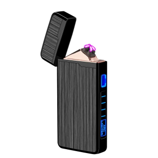 Handy 838 Smart plazmový zapaľovač USB / čierny (Luxusný dotykový plazmový zapaľovač elektrický na cigarety, USB nabíjanie)