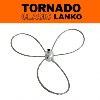 Rotačná komínová kefa TORNADO CLASIC kovové lanko na odstránenie dechtu (Čistič komína Lanko odstráni ľahšiu vrstvu nánosu dechtu, Hobby náradie)