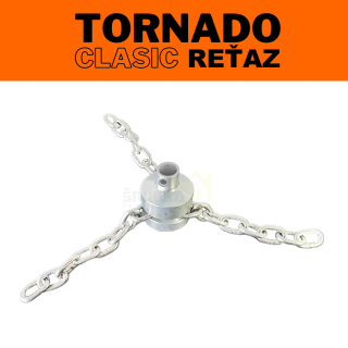 Rotačná komínová kefa TORNADO CLASIC reťaz na odstránenie dechtu (Čistič komína Reťaz odstráni aj väčšiu vrstvu nánosu dechtu alebo dokonca vtačie hniezda)