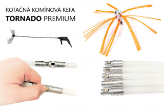 TORNADO PREMIUM rotačná komínová kefa čistič komína set 6 m (Rotačný čistič komína TORNADO PREMIUM, kefa vyčistí akýkoľvek tvar, priemer komínov a dymovodu pre všetky typy a druhy komínov a dymovody, vhodné aj pre nerezové komíny. Hobby náradie.)