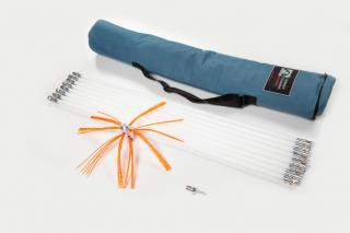 TORNADO PRO rotačná komínová kefa čistič komína pre profesionálov / 6 m set (Rotačný čistič komína TORNADO PRO, kefa vyčistí akýkoľvek tvar, priemer komínov a dymovodu pre všetky typy a druhy komínov a dymovody, vhodné aj pre nerezové komíny. Hobby náradi