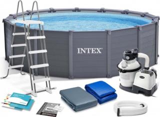 Intex Graphite Gray 478 x 124 cm 26384NP (Slovenský kamenný bazenový obchod )