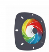 Magnetické svetlo biely rámček, 18 LED RGB farebné, 4 W, 100 lm (aku)