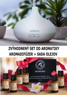 AROMATIKA SET difúzer+set olejov (Difúzer od Aromatiky + elegantný set olejov)