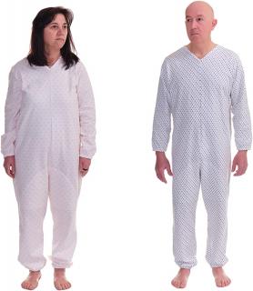 Zdravotné bavlnené pyžamo so zipsom na chrbte