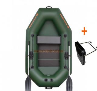 Čln Kolibri K-220-T zelený, lamelová podlaha+držiak motora (Čln Kolibri K-220-T zelený, lamelová podlaha+držiak motora)