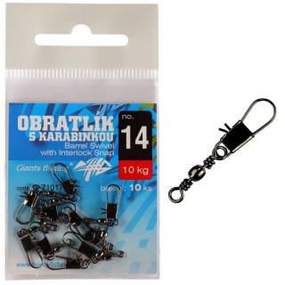 Giants fishing Obratlík s karabinkou Barrel Swivel with Interlock Snap (Giants fishing Obratlík s karabinkou Barrel Swivel with Interlock Snap)