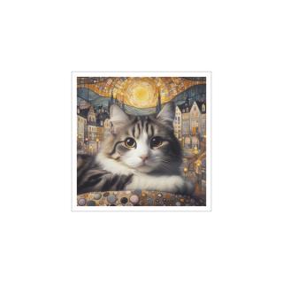 Mačka-Klimt-6001-20x20cm-133g (Panel)