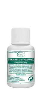 EUKALYPTOVO-TYMIÁNOVÝ kúpeľový olej - pri prechladnutí, vhodný na mastnú pleť a pri akné - 20 ml (Kúpelový olej vhodný pre mastnú zápalistú pleť a pri prejavoch akné. Ideálny pre uvoľnenie dýchania a pri prechladnutí.)