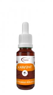 KANUSPOT - dezodoračný prípravok pre mačky a malé psy - 10 ml (Dezodoračný spot s esenciálnymi olejmi pri zvýšenom výskyte kliešťov, bĺch a hmyzu.)