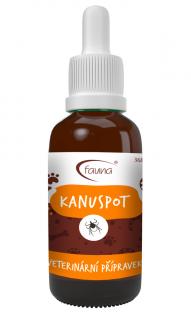 KANUSPOT - dezodoračný prípravok pre mačky a malé psy - 50 ml (Dezodoračný spot s esenciálnymi olejmi pri zvýšenom výskyte kliešťov, bĺch a hmyzu.)