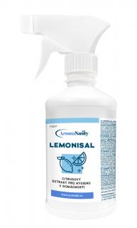 LEMONISAL - Sila citrusov v bezalkoholovom extrakte - 500 ml (Extrakt je vhodný na udržanie hygieny domácnosti, omývanie ovocia a zeleniny, krabičiek na potraviny, kvetináčov a záhradkárskeho náčinia a pod. Môžete s ním ošetriť zvieracie misky,)