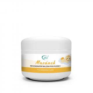 MAZÁNEK - regeneračný balzam pod plienky - 50 ml (Harmančekovo-ľavanduľový balzam. Účinok týchto byliniek posilňuje silne regenerujúci esenciálny olej z mrkvových semien. Vysoko kvalitné esenciálne oleje majú schopnosť upokojiť začervenanie a)