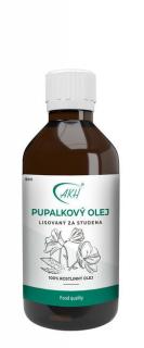 PUPALKOVÝ olej LZS - lisovaný za studena - 215 ml (Do exkluzívnych regeneračných olejov, krémov a masiek. Upokojuje pleť. Má veľmi priaznivý vplyv na citlivú, podráždenú, popálenú a zapálenú pokožku. Lupienka, dermatitídy, ekzém. Klimaktérium.)
