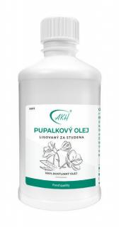 PUPALKOVÝ olej LZS - lisovaný za studena - 500 ml (Do exkluzívnych regeneračných olejov, krémov a masiek. Upokojuje pleť. Má veľmi priaznivý vplyv na citlivú, podráždenú, popálenú a zapálenú pokožku. Lupienka, dermatitídy, ekzém. Klimaktérium.)