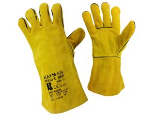 Pracovné Rukavice Kayman-Kevlar z hovädzej kožené (Zváračské rukavice šité kevlárovou niťou)
