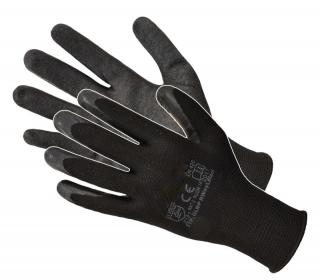 Pracovné rukavice RW-Grip Black máčané v hruhom Latexe  (protišmykové rukavice mážané v latexe)