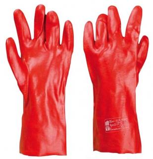 RPVCD35 - PVC Pracovné rukavice (EN420) (D312) (Pracovné rukavice celomáčané PVC - 35 cm)