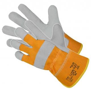 Rukavice kožené kombinované RBZ-Yellow (Kožené kombinované rukavice)