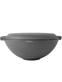 Liatinový wok 37 3v1 (Liatinový wok s pokriekou 37 cm 3 v 1)