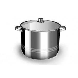 Nerezový hrniec 11 L (Nerezový hrniec 11L so sklenenou pokrievkou)