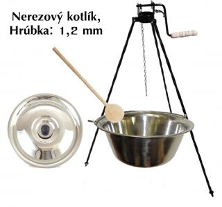 Nerezový hrubý kotlík s trojnožkou | ikotliky.sk