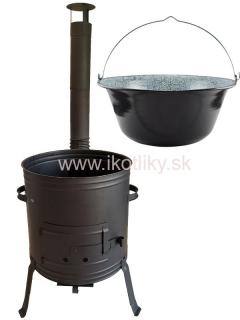 Smaltovaný kotlík 25 L + Ohňovzdorná kotlina Easy (Smaltovaný kotlík 25 L s ohňovzdornou kotlinou Easy Set)