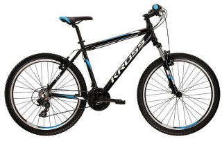 Bicykel KROSS Hexagon 1.0 26&quot; 2022, black/white/blue gloss, M (19&quot;)
