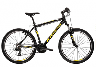 Bicykel KROSS Hexagon 1.0 26&quot; 2022, black/yellow, S (17&quot;)