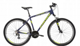 Bicykel KROSS Hexagon 1.0 26&quot; 2023 , blue/matt/green , xs (14&quot;)