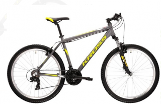 Bicykel KROSS Hexagon 2023 black-white S (17&quot;) 26&quot; šedá/žltá