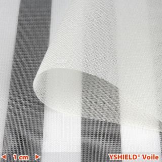 EM tieniaca tkanina Voile šírka 250 cm (Transparentná jemná polyesterová tkanina na tienenie VF (vysokofrekvenčného žiarenia))