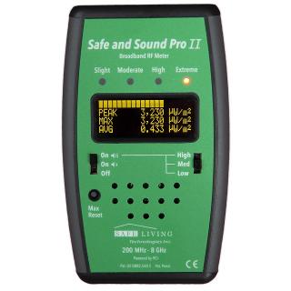 Prenájom merača vyššiefrekvenčného žiarenia, 3 dni (Safe and Sound Pro 2, kompaktný, ľahko použiteľný, certifikovaný merač vyšších frekvencií, frekvenčný rozsah 200 MHz - 8 GHz, rozsah merania 0,001 µW / m² - 2,5 W / m² Požičanie na 3 dni od prevzatia po 
