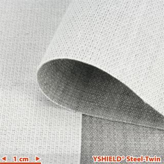 Tieniaca tkanina STEEL-TWIN šírka 150 cm (Bavlnená látka s niťami z nehrdzavejúcej ocele, na tienenie vysoko a nízkofrekvenčných elektromagnetických polí, elektrosmogu)