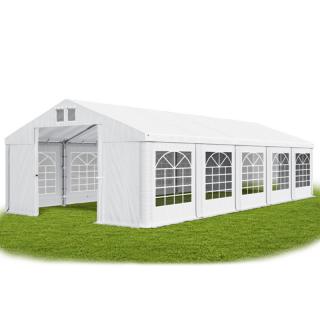 Párty stan (oceľ + pvc) 4x10x2m (PEVNÝ ZÁHRADNÝ STAN - 4m × 10m × 2m / 3,15m)