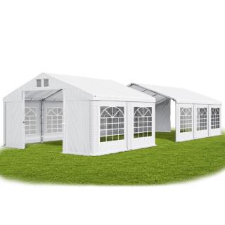 Párty stan (oceľ + pvc) 4x14x2m (PEVNÝ ZÁHRADNÝ STAN - 4m × 14m × 2m / 3,15m)